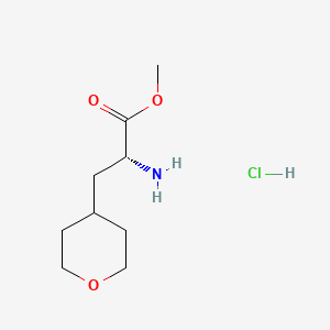 molecular formula C9H18ClNO3 B13892229 methyl (2R)-2-amino-3-tetrahydropyran-4-yl-propanoate;hydrochloride 