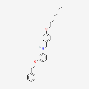molecular formula C28H35NO2 B1389232 N-[4-(Heptyloxy)benzyl]-3-(phenethyloxy)aniline CAS No. 1040682-24-3