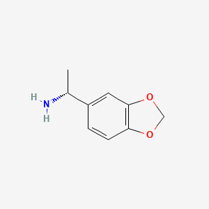 molecular formula C9H11NO2 B1389263 (1R)-1-(2H-1,3-benzodioxol-5-yl)ethan-1-amine CAS No. 210488-54-3
