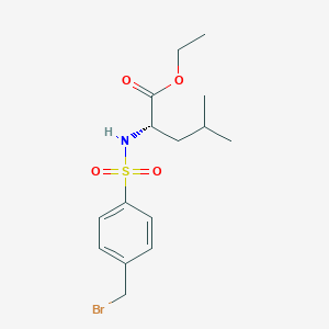 molecular formula C15H22BrNO4S B1389274 ethyl (2S)-2-({[4-(bromomethyl)phenyl]sulfonyl}amino)-4-methylpentanoate CAS No. 141834-14-2