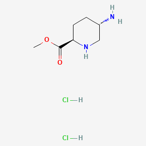 molecular formula C7H16Cl2N2O2 B13892894 methyl (2R,5S)-5-aminopiperidine-2-carboxylate;dihydrochloride 