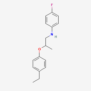 molecular formula C17H20FNO B1389331 N-[2-(4-Ethylphenoxy)propyl]-4-fluoroaniline CAS No. 1040687-51-1