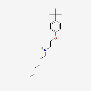 molecular formula C19H33NO B1389345 N-{2-[4-(Tert-butyl)phenoxy]ethyl}-1-heptanamine CAS No. 1040691-52-8