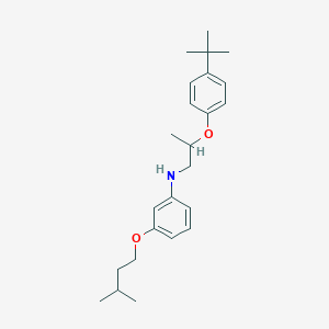 molecular formula C24H35NO2 B1389351 N-{2-[4-(Tert-butyl)phenoxy]propyl}-3-(isopentyloxy)aniline CAS No. 1040684-64-7