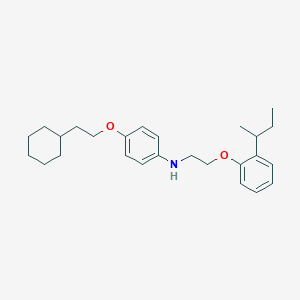 molecular formula C26H37NO2 B1389360 N-{2-[2-(Sec-butyl)phenoxy]ethyl}-4-(2-cyclohexylethoxy)aniline CAS No. 1040692-97-4