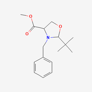 molecular formula C16H23NO3 B13893602 Methyl 3-benzyl-2-tert-butyl-1,3-oxazolidine-4-carboxylate 