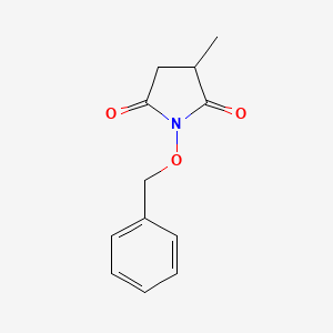molecular formula C12H13NO3 B13893613 1-(Benzyloxy)-3-methylpyrrolidine-2,5-dione 