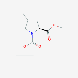 molecular formula C12H19NO4 B13893659 (S)-1-tert-butyl 2-methyl 4-methyl-1H-pyrrole-1,2(2H,5H)-dicarboxylate 