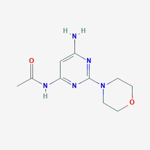 molecular formula C10H15N5O2 B13893701 N-(6-Amino-2-morpholinopyrimidin-4-yl)acetamide 