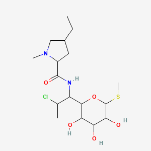 molecular formula C17H31ClN2O5S B13893704 N-[2-chloro-1-(3,4,5-trihydroxy-6-methylsulfanyloxan-2-yl)propyl]-4-ethyl-1-methylpyrrolidine-2-carboxamide 