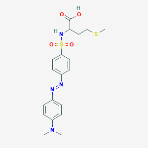 molecular formula C19H24N4O4S2 B13893717 2-[[4-[[4-(Dimethylamino)phenyl]diazenyl]phenyl]sulfonylamino]-4-methylsulfanylbutanoic acid 