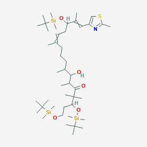 molecular formula C45H87NO5SSi3 B13893723 1,3,15-Tris[[tert-butyl(dimethyl)silyl]oxy]-7-hydroxy-4,4,6,8,12,16-hexamethyl-17-(2-methyl-1,3-thiazol-4-yl)heptadeca-12,16-dien-5-one 