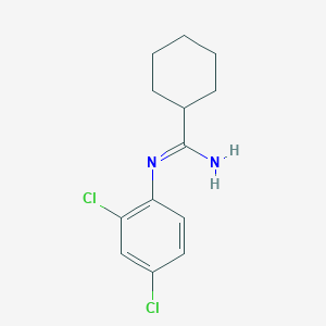 molecular formula C13H16Cl2N2 B13893726 N'-(2,4-dichlorophenyl)cyclohexanecarboximidamide 