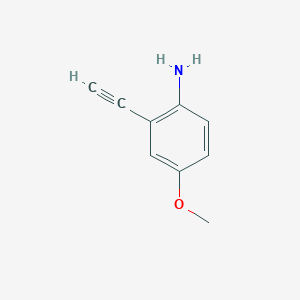 molecular formula C9H9NO B13893735 2-Ethynyl-4-methoxyaniline CAS No. 1239605-11-8