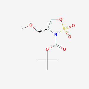 molecular formula C9H17NO6S B13893756 tert-butyl (4R)-4-(methoxymethyl)-2,2-dioxooxathiazolidine-3-carboxylate 