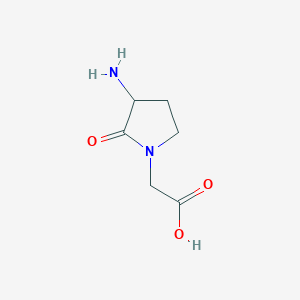 molecular formula C6H10N2O3 B13893767 Amino-2-oxo-1-pyrrolidineacetic acid 