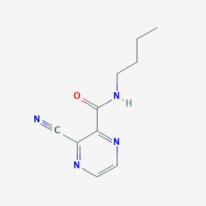 molecular formula C10H12N4O B13893775 N-butyl-3-cyanopyrazine-2-carboxamide 