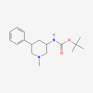 molecular formula C17H26N2O2 B13893787 tert-Butyl (1-methyl-5-phenylpiperidin-3-yl)carbamate 