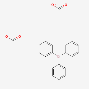 molecular formula C22H21BiO4-2 B13893830 Triphenylbismuthane;diacetate 