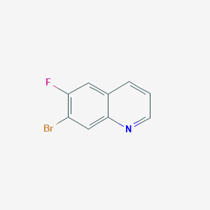 molecular formula C9H5BrFN B13893832 7-Bromo-6-fluoroquinoline 