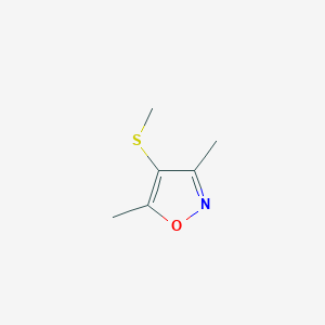 molecular formula C6H9NOS B13893847 3,5-Dimethyl-4-(methylthio)isoxazole 