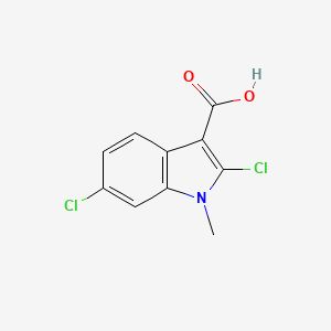 molecular formula C10H7Cl2NO2 B13893858 2,6-Dichloro-1-methylindole-3-carboxylic acid 