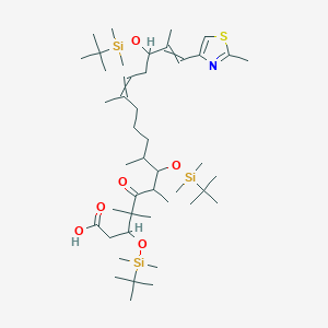molecular formula C45H85NO6SSi3 B13893861 (3S,6R,7S,8S,12Z,15S,16E)-3,7,15-Tris-{[tert-butyl(dimethyl)silyl]oxy}-4,4,6,8,12,16-hexamethyl-17-(2-methyl-1,3-thiazol-4-YL)-5-oxo-heptadeca-12,16-dienoic acid 