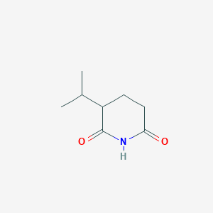 molecular formula C8H13NO2 B13893869 3-(Propan-2-yl)piperidine-2,6-dione 