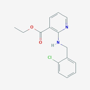 molecular formula C15H15ClN2O2 B13893871 Ethyl 2-[(2-chlorophenyl)methylamino]pyridine-3-carboxylate 