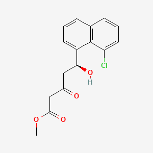 molecular formula C16H15ClO4 B13893911 Methyl (5S)-5-(8-chloro-1-naphthyl)-5-hydroxy-3-oxo-pentanoate 