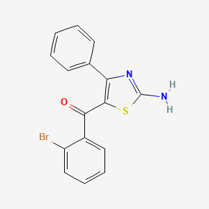 molecular formula C16H11BrN2OS B13893932 (2-Amino-4-phenyl-1,3-thiazol-5-yl)-(2-bromophenyl)methanone 