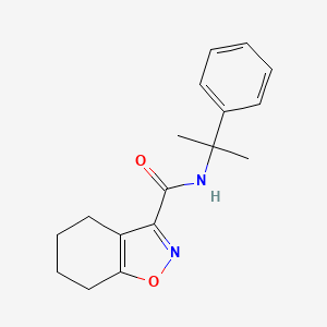molecular formula C17H20N2O2 B13893941 N-(2-phenylpropan-2-yl)-4,5,6,7-tetrahydro-1,2-benzoxazole-3-carboxamide 