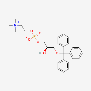 molecular formula C27H34NO6P B13893992 [(2R)-2-hydroxy-3-trityloxypropyl] 2-(trimethylazaniumyl)ethyl phosphate 