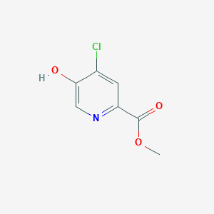 molecular formula C7H6ClNO3 B13893998 Methyl 4-chloro-5-hydroxypicolinate 