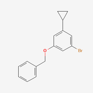 molecular formula C16H15BrO B13894006 1-(Benzyloxy)-3-bromo-5-cyclopropylbenzene 