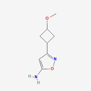 molecular formula C8H12N2O2 B13894024 3-(3-Methoxycyclobutyl)-1,2-oxazol-5-amine 