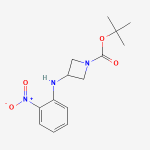 molecular formula C14H19N3O4 B13894039 Tert-butyl 3-(2-nitroanilino)azetidine-1-carboxylate 