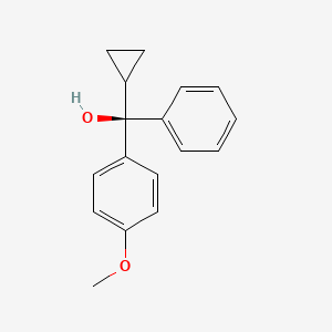 molecular formula C17H18O2 B13894051 (s)-Cyclopropyl(4-methoxyphenyl)phenylmethanol CAS No. 6274-78-8