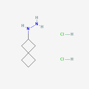 molecular formula C7H16Cl2N2 B13894054 Spiro[3.3]heptan-2-ylhydrazine dihydrochloride 