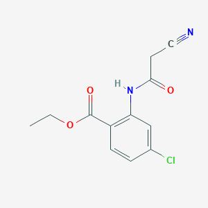 molecular formula C12H11ClN2O3 B13894055 Ethyl 4-chloro-2-[(2-cyanoacetyl)amino]benzoate 