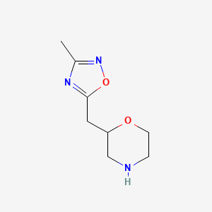 molecular formula C8H13N3O2 B13894104 2-[(3-Methyl-1,2,4-oxadiazol-5-yl)methyl]morpholine 