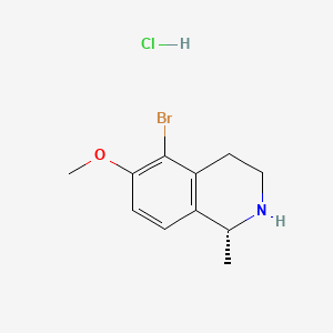 molecular formula C11H15BrClNO B13894127 (R)-5-Bromo-6-methoxy-1-methyl-1,2,3,4-tetrahydroisoquinoline hydrochloride 