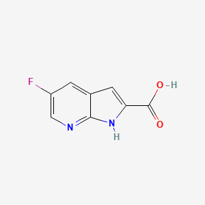 molecular formula C8H5FN2O2 B1389420 5-fluoro-1H-pyrrolo[2,3-b]pyridine-2-carboxylic acid CAS No. 920978-94-5