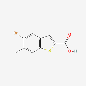 molecular formula C10H7BrO2S B13894303 5-Bromo-6-methylbenzo[b]thiophene-2-carboxylic acid 