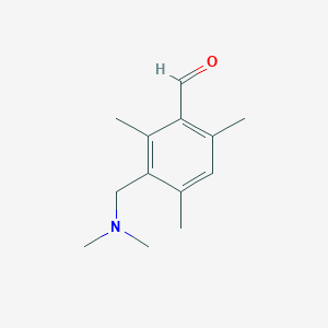 molecular formula C13H19NO B13894330 3-[(Dimethylamino)methyl]-2,4,6-trimethylbenzaldehyde 