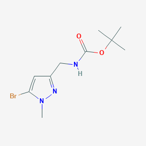 molecular formula C10H16BrN3O2 B13894347 tert-butyl ((5-bromo-1-methyl-1H-pyrazol-3-yl)methyl)carbamate 