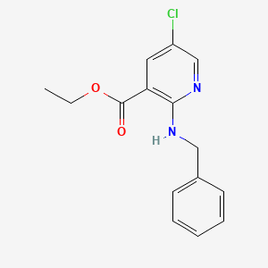 molecular formula C15H15ClN2O2 B1389435 Ethyl 2-(benzylamino)-5-chloronicotinate CAS No. 1186405-01-5