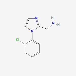 molecular formula C10H10ClN3 B13894350 1-[1-(2-chlorophenyl)-1H-imidazol-2-yl]methanamine 