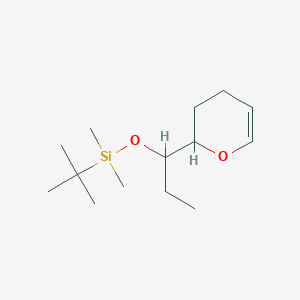 molecular formula C14H28O2Si B13894354 tert-Butyl[1-(3,4-dihydro-2H-pyran-2-yl)propoxy]dimethylsilane 