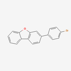 molecular formula C18H11BrO B13894381 3-(4-Bromophenyl)dibenzofuran 
